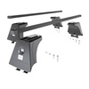 Barres de toit en acier adapté pour Renault Scenic mk II Monospace (2003-2008) - Porte-Bagages de Voiture noir - points de montage - (suivant le modèle de voiture ils peuvent se situer à différents endroits)