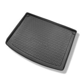 Tapis de coffre adapté pour Volkswagen Caddy Mixt Life, Comfortline, Trendline Break (2004-10.2020) - bac de coffre - protection de coffre voiture - 5 places; insonorisation sur les parois du coffre; avec la grille d'usine derriere 2e rangée de sieges