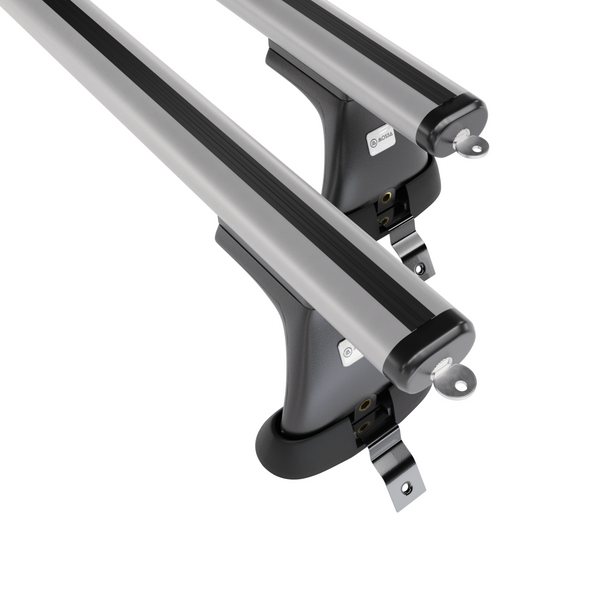 Barres de toit en aluminium adapté pour Dacia Sandero mk II Hayon (2013-2020) - Porte-Bagages de Voiture argent - toit normal