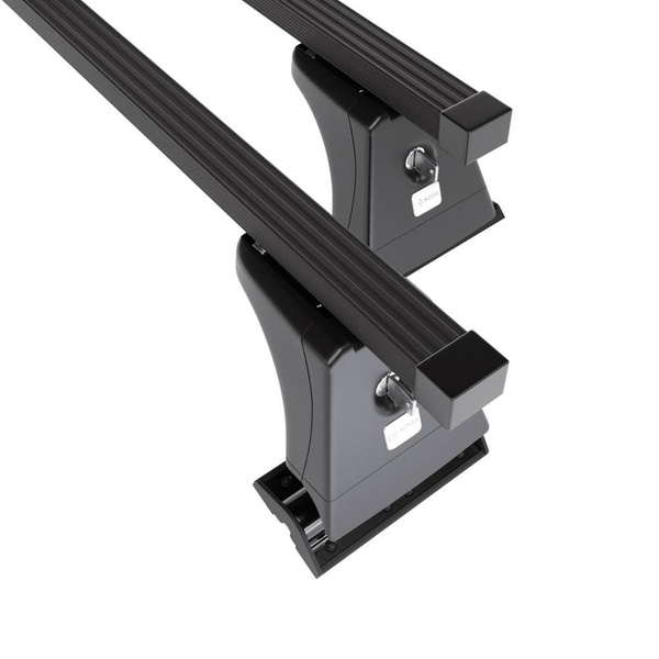 Barres de toit en acier adapté pour BMW 5 F10 Berline (2010-2017) - Porte-Bagages de Voiture noir - points de montage - (suivant le modèle de voiture ils peuvent se situer à différents endroits)