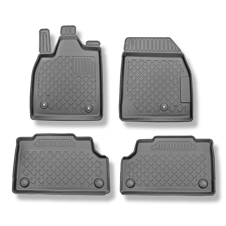 Tapis de sol en TPE adapté pour Ford Mustang Mach-E SUV (05.2021-....) - tapis de voiture - noir