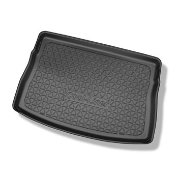 Tapis de coffre adapté pour Volkswagen Golf VII Hayon (10.2012-12.2019) - bac de coffre - protection de coffre voiture - coffre supérieur avec roue de secours à usage temporaire / kit de réparation ; roue de secours taille normale