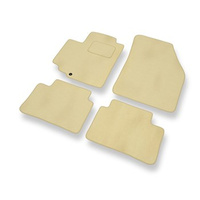 Tapis de Sol Velours adapté pour Nissan Pixo (2008-2013) - Premium tapis de voiture - beige