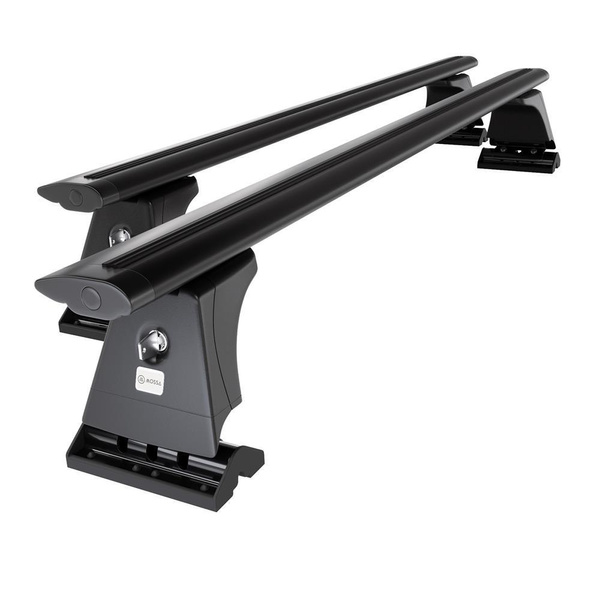 Barres de toit en Aluminium adapté pour Opel Movano B Van (2010-2021) - Porte-Bagages de Voiture noir - points de montage - (suivant le modèle de voiture ils peuvent se situer à différents endroits)