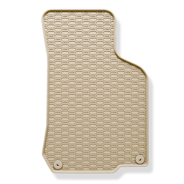 Tapis de sol en caoutchouc adapté pour Seat Leon I (1999-2005) - tapis de voiture - beige