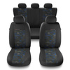 Housses de siège adaptées pour Dacia Lodgy (2012-2019) - housse siege voiture universelles - couverture siege - UNE-BL