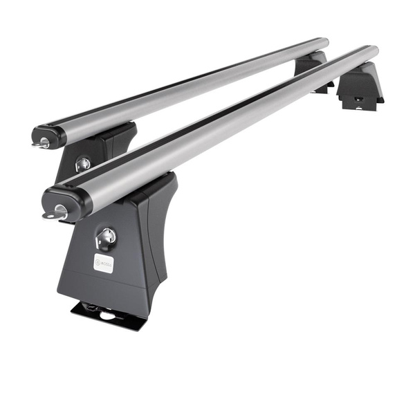 Barres de toit en aluminium adapté pour Peugeot Boxer II Van (2006-2014) - Porte-Bagages de Voiture argent - points de montage - (suivant le modèle de voiture ils peuvent se situer à différents endroits)