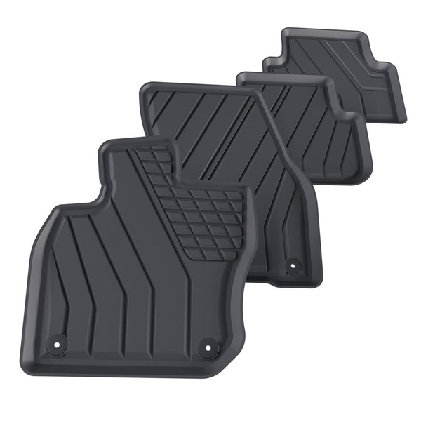 Tapis de sol en TPE adapté pour Volkswagen Tiguan III SUV (2024-....) - tapis de voiture - noir