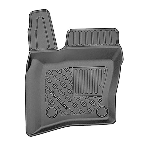 Tapis de sol en TPE adapté pour Land Rover Defender 110 (L663) SUV (01.2020-....) - tapis de voiture - noir