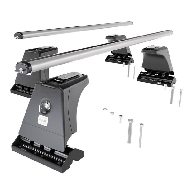 Barres de toit en aluminium adapté pour Mazda 6 mk I Berline (2002-2007) - Porte-Bagages de Voiture argent - points de montage - (suivant le modèle de voiture ils peuvent se situer à différents endroits)