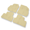 Tapis de Sol Velours adapté pour Chevrolet Orlando Monospace (2010-2018) - Premium tapis de voiture - beige