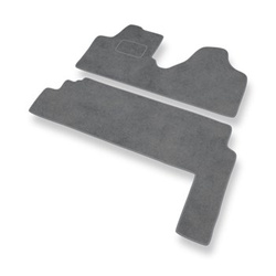 Tapis de Sol Velours adapté pour Citroen Jumpy II Van (2007-2016) - Premium tapis de voiture - gris