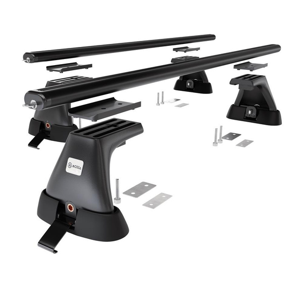 Barres de toit en aluminium adapté pour Toyota RAV4 mk II SUV (2000-2005) - Porte-Bagages de Voiture noir - points de montage - (suivant le modèle de voiture ils peuvent se situer à différents endroits)