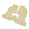 Tapis de Sol Velours adapté pour Peugeot 3008 I SUV (2009-2016) - Premium tapis de voiture - beige
