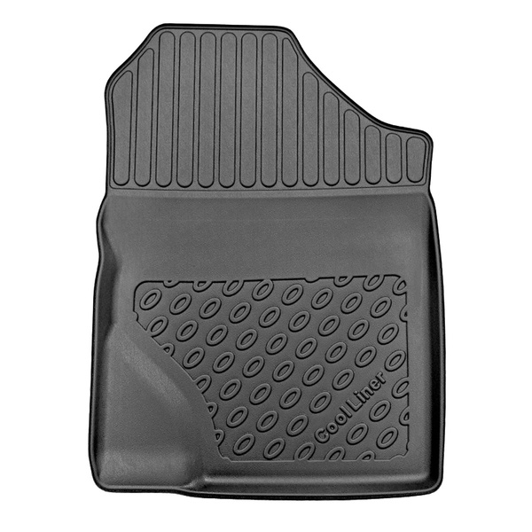 Tapis de sol en TPE adapté pour Toyota Yaris III Hayon (12.2015-10.2022) - version hybride - tapis de voiture - noir