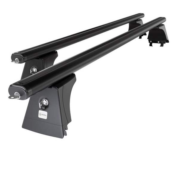 Barres de toit en aluminium adapté pour Skoda Octavia mk I Liftback (2004-2010) - Porte-Bagages de Voiture noir - points de montage - (suivant le modèle de voiture ils peuvent se situer à différents endroits)