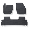 Tapis de sol en caoutchouc adapté pour Ford S-Max I (2006-2015) - tapis de voiture - noir