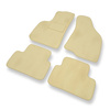 Tapis de Sol Velours adapté pour Daewoo Lanos (1997-2008) - Premium tapis de voiture - beige