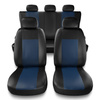 Housses de siège adaptées pour Alfa Romeo 166 I, II, III (1998-2007) - housse siege voiture universelles - couverture siege - CM-BL