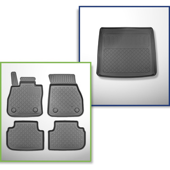 Kit tapis de coffre et tapis de voiture TPE pour: BMW 2 F44 Gran Coupé (03.2020-