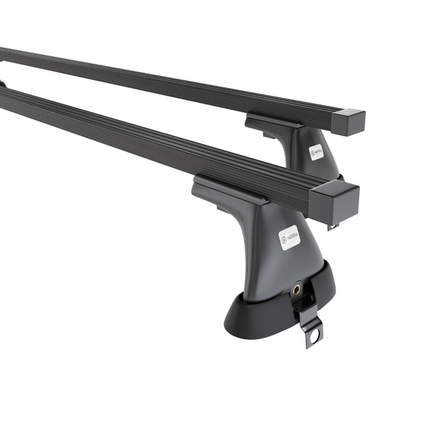 Barres de toit en acier adapté pour Mercedes-Benz Classe S W220 Berline (1999-2005) - Porte-Bagages de Voiture noir - toit normal