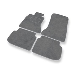 Tapis de Sol Velours adapté pour BMW 5 F07 Gran Turismo (2008-2017) - Premium tapis de voiture - gris
