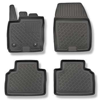 Tapis de sol en TPE adapté pour Ford Tourneo Courier Van (06.2014-2023) - 5 sièges - tapis de voiture - noir