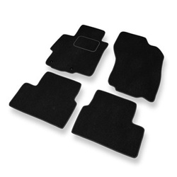 Tapis de Sol Velours adapté pour Mitsubishi Lancer VIII Berline, Sportback (2007-2016) - Premium tapis de voiture - noir