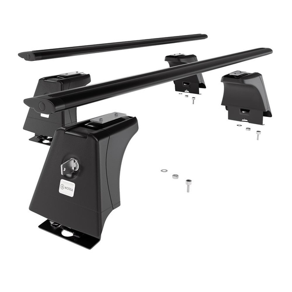 Barres de toit en aluminium adapté pour Fiat Ducato Van (1996-2005) - Porte-Bagages de Voiture noir - points de montage - (suivant le modèle de voiture ils peuvent se situer à différents endroits)