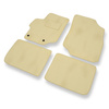 Tapis de Sol Velours adapté pour Citroen C-Elysee II (2012-....) - Premium tapis de voiture - beige