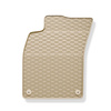Tapis de sol en caoutchouc adapté pour Audi A6 C6 (2004-2011) - tapis de voiture - beige