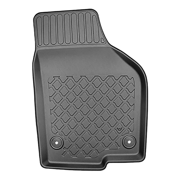 Tapis de sol en TPE adapté pour Seat Alhambra II Van (12.2015-10.2022) - 5 ou 7 sièges; sans la troisième rangée de sièges - tapis de voiture - noir