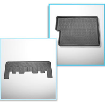 Kit tapis de coffre et tapis de voiture TPE pour: Ford Tourneo Custom L2 Van (01