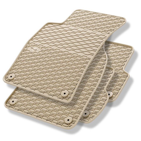 Tapis de sol en caoutchouc adapté pour Seat Exeo (2008-2013) - tapis de voiture - beige