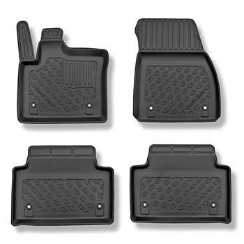 Tapis de sol en TPE adapté pour Land Rover Range Rover Evoque L551 SUV (04.2019-....) - aussi avec boîte hybride Plug-in Hybrid - tapis de voiture - noir