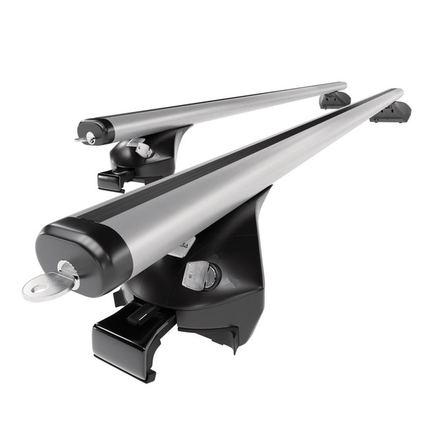 Barres de toit en aluminium adapté pour BMW 2 Active Tourer (2014-2021) - Porte-Bagages de Voiture argent - rails intégrés