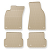 Tapis de sol en caoutchouc adapté pour Audi A5 8T (2007-2016) - tapis de voiture - beige