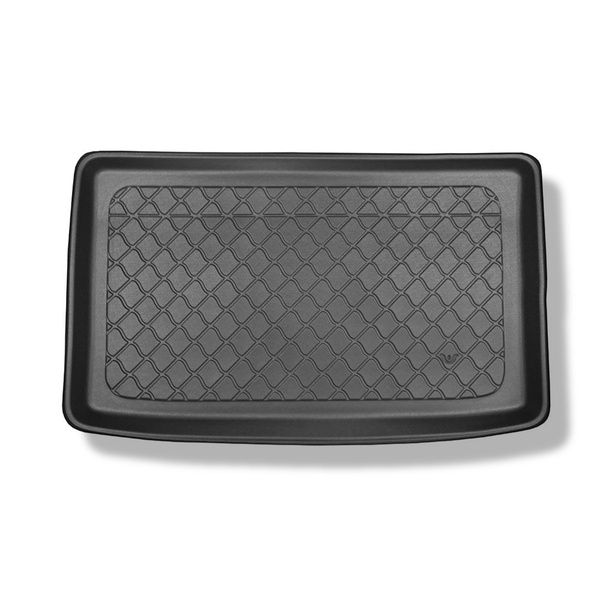 Tapis de coffre adapté pour Ford B-MAX Monospace (09.2012-11.2017) - bac de coffre - protection de coffre voiture - coffre inférieur (plancher double amovible en position basse ou retiré du coffre)