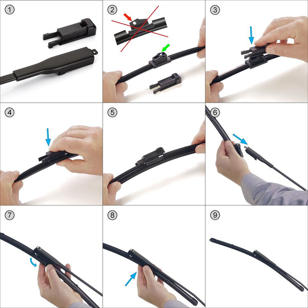 Balais d'essuie-glace de pare-brise adaptés pour Opel Corsa D, E Hayon, Van (07.2006-12.2019) - balais plat