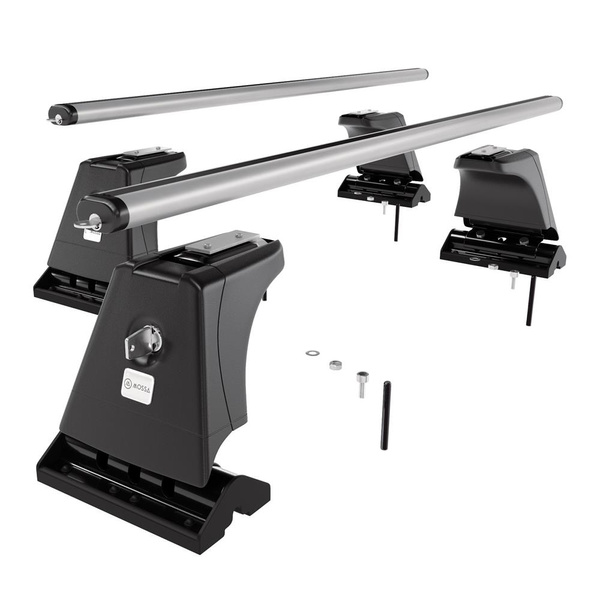 Barres de toit en aluminium adapté pour Peugeot 3008 SUV (2009-2016) - Porte-Bagages de Voiture argent - points de montage - (suivant le modèle de voiture ils peuvent se situer à différents endroits)