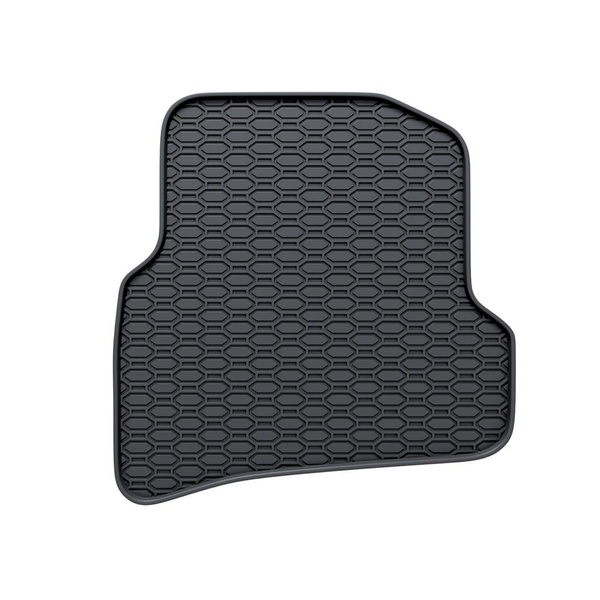 Tapis de sol en caoutchouc adapté pour Volkswagen Polo V Hayon, Berline (2009-2017) - tapis de voiture - noir - 4 pcs.
