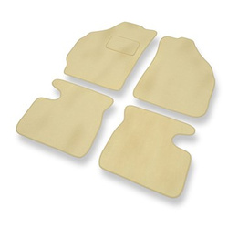 Tapis de Sol Velours adapté pour Daewoo Matiz Hayon (1998-2008) - Premium tapis de voiture - beige