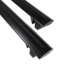 Barres de toit en aluminium adapté pour Ssangyong Kyron SUV (2005-2014) - Porte-Bagages de Voiture noir - rails