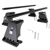 Barres de toit en aluminium adapté pour Mazda 6 mk I Hayon (2002-2007) - Porte-Bagages de Voiture noir - points de montage - (suivant le modèle de voiture ils peuvent se situer à différents endroits)
