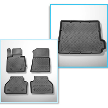 Kit tapis de coffre et tapis de voiture TPE pour: BMW X3 F25 SAV (11.2010-10.2017)