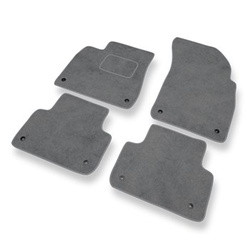 Tapis de Sol Velours adapté pour Audi Q7 II SUV (2015-....) - Premium tapis de voiture - gris
