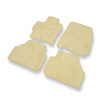 Tapis de Sol Velours adapté pour Mazda Premacy I Monospace (1999-2005) - Premium tapis de voiture - beige