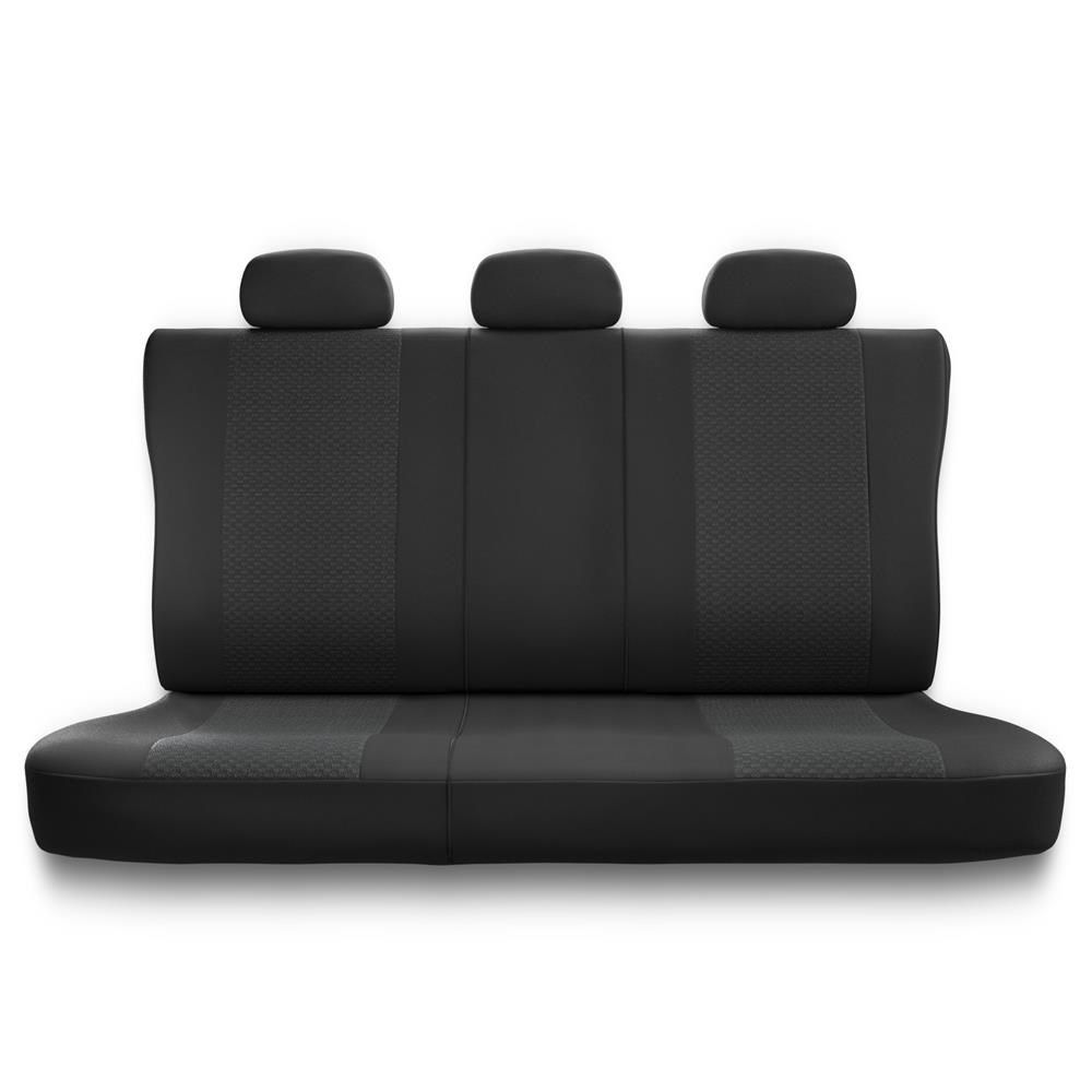 Housses de siège adaptées pour Peugeot 205, 206, 207, 208 (1983-2019) -  housse siege voiture universelles - couverture siege - UNE-3 Motif 3 (gris)