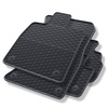 Tapis de sol en caoutchouc adapté pour Audi Q5 II SUV, Sportback (2017-....) - tapis de voiture - noir - 4 pcs.