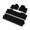 Tapis de Sol Velours adapté pour Toyota Sienna II Monospace (2004-2010) - Premium tapis de voiture - noir